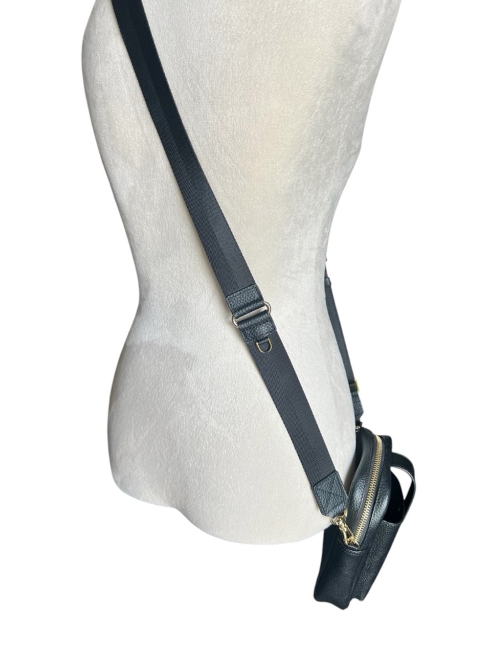 Bandolier Dillon Crossbody Bag in Black and Gold - Picture 10 of 16